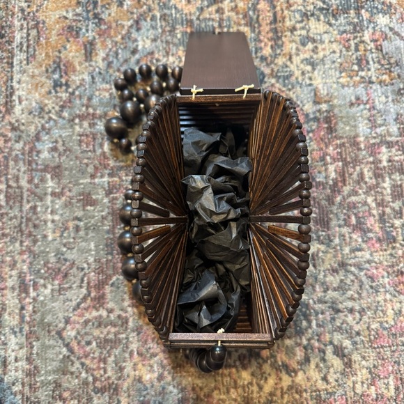 Cult Gaia Luna Bamboo Crossbody Bag, Dark Brown - Picture 7 of 8